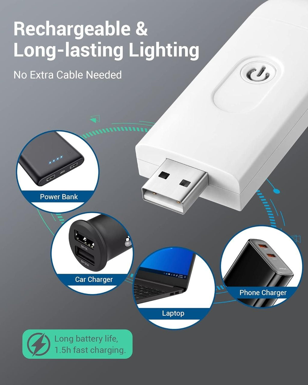 Usb Rechargeable Book Reading Light