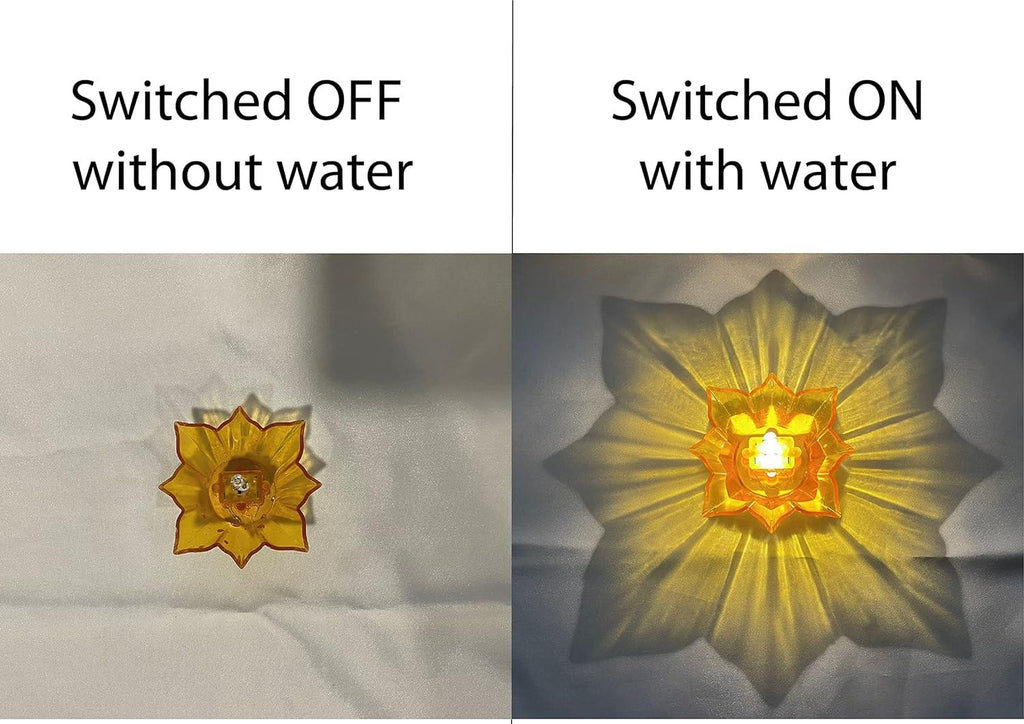 Electric Water Sensor Reflection Led Diyas Candle with Water Sensing Technology (Pack Of 6)