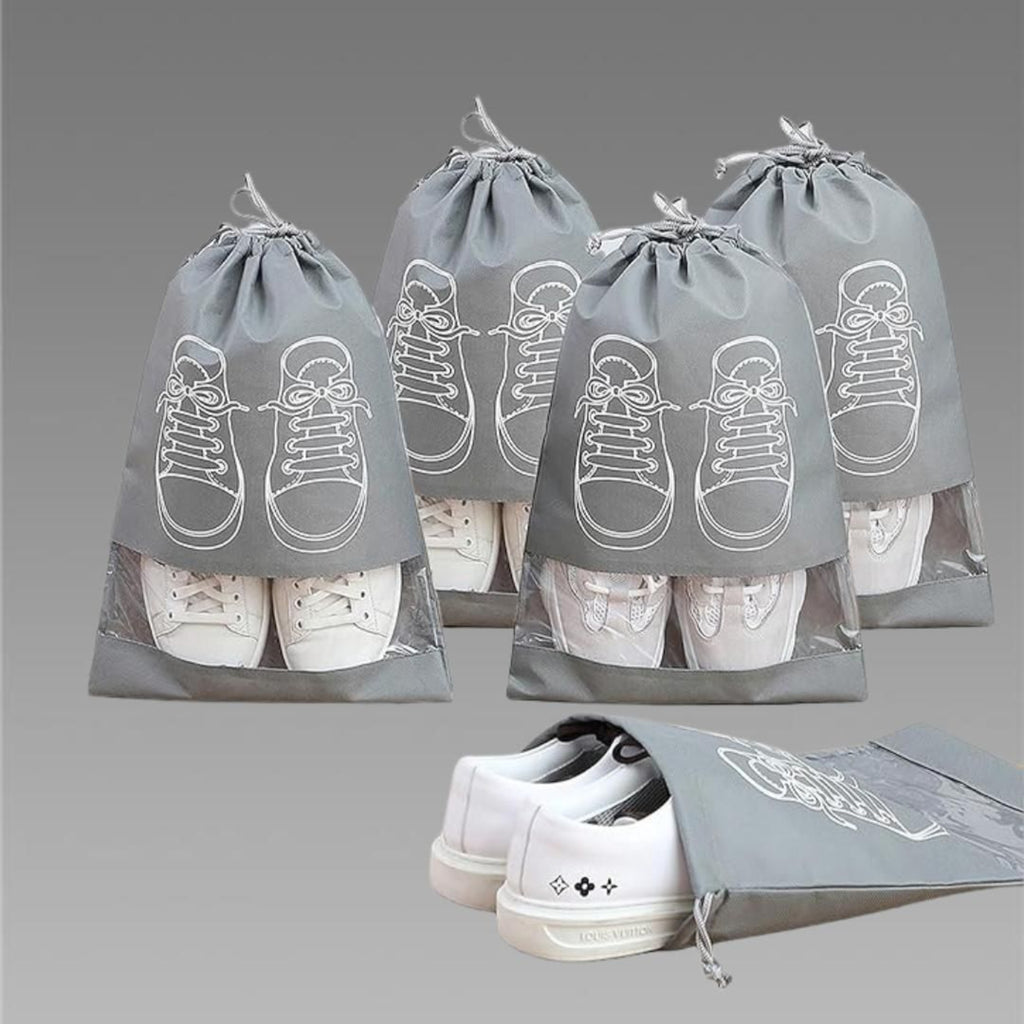 Shoe Bag - Transparent Window Portable Travel Dust-Proof Shoe Bags