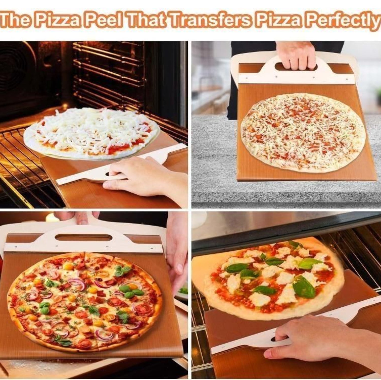 Wooden Pizza Paddle with Smooth Handle for Transfer The Pizza Crust