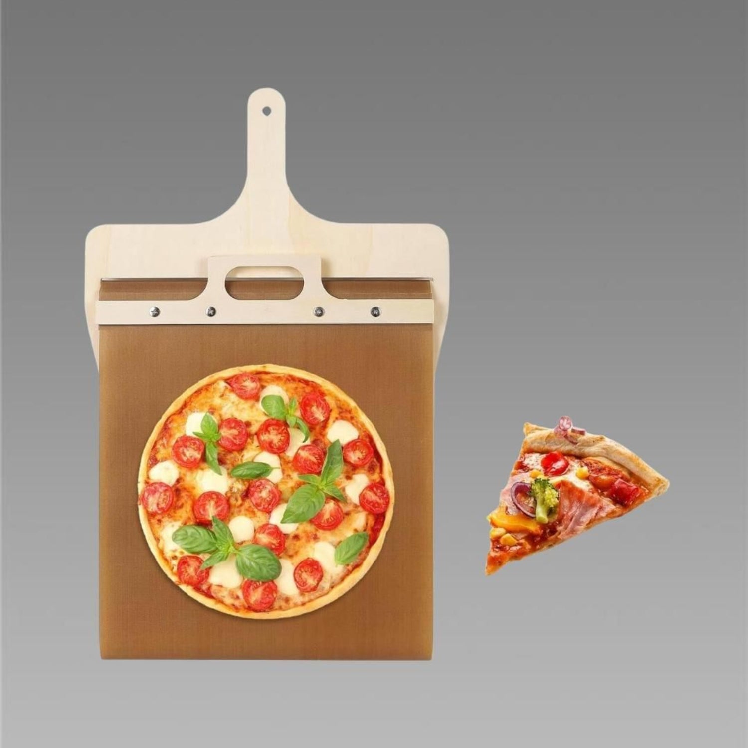 Wooden Pizza Paddle with Smooth Handle for Transfer The Pizza Crust