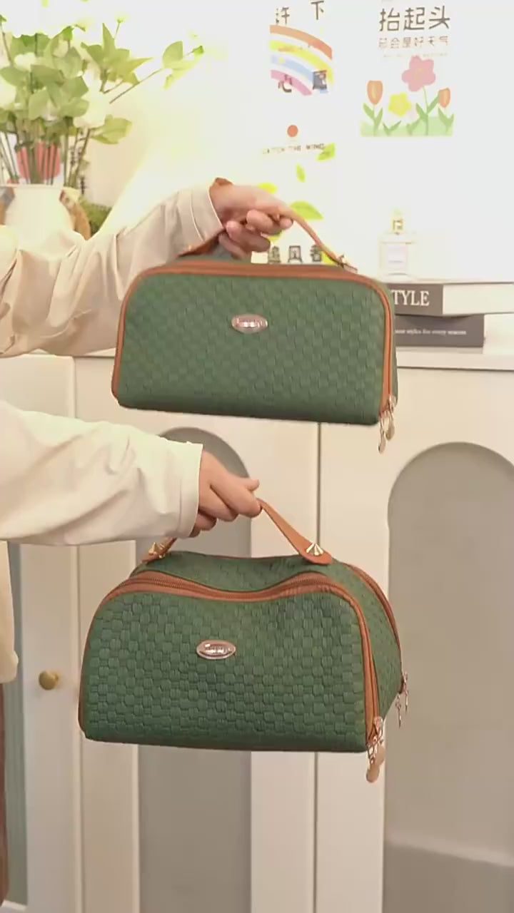 Double Zipper Cosmetics Bag