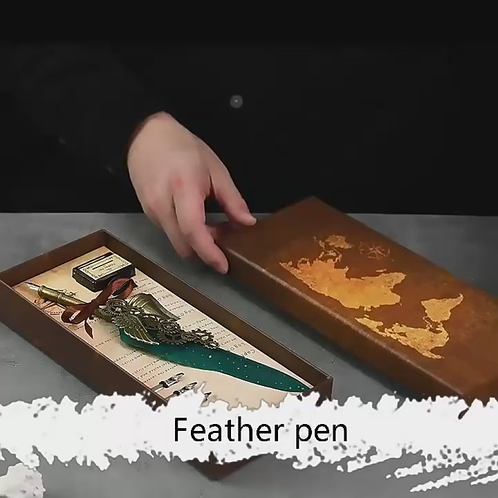 Quill Feather Pen and Ink Set